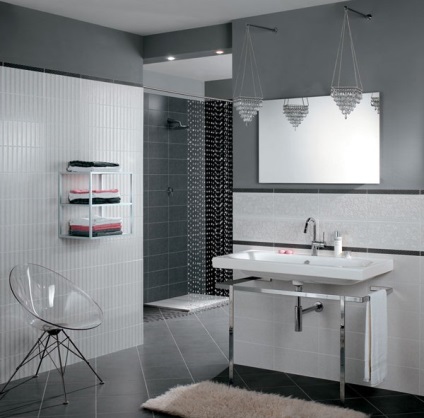 Stil hi-tech în interiorul bucătăriei, design interior baie a livingului în stilul de high-tech