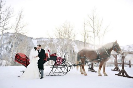Nunta în timpul iernii - un basm într-o paletă cu zăpadă