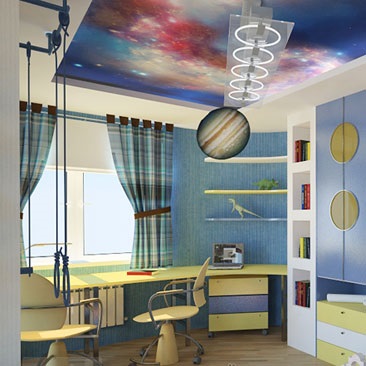 Stilul spațial - design interior al camerelor pentru copii Photo