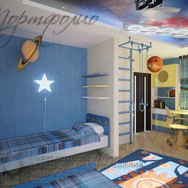 Stilul spațial - design interior al camerelor pentru copii Photo