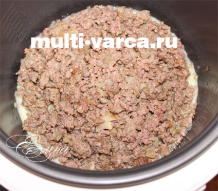 Caserola din piure de cartofi cu carne tocată într-o multivarke 1