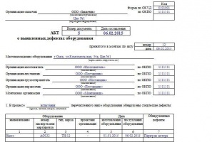 Acțiunea cu privire la defectele dezvăluite ale echipamentului