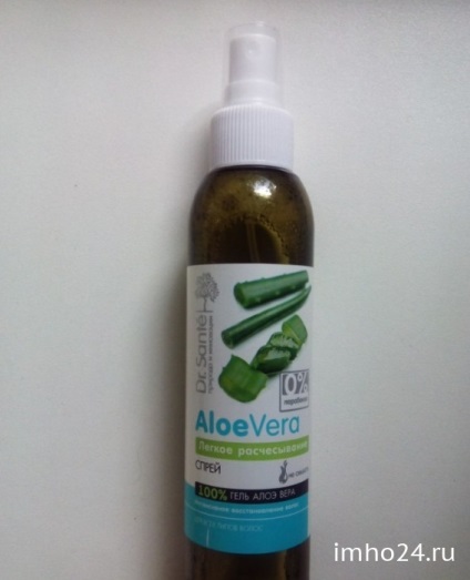 Aloe vera comentarii pentru spray-uri de păr