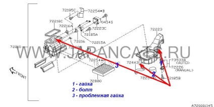 Demontarea încălzitorului aragazului în subaru, repararea încălzitorului încălzitorului de salon