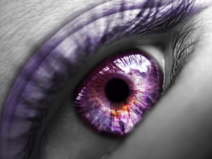 Culoarea ochilor purpurie la om este posibilă