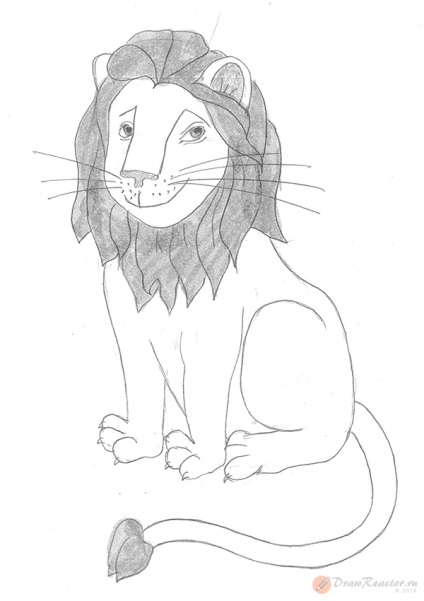 Cum de a desena un leu ședinței - desen lecții