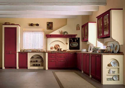 Cum de a decora bucătăria în culoarea vernisată