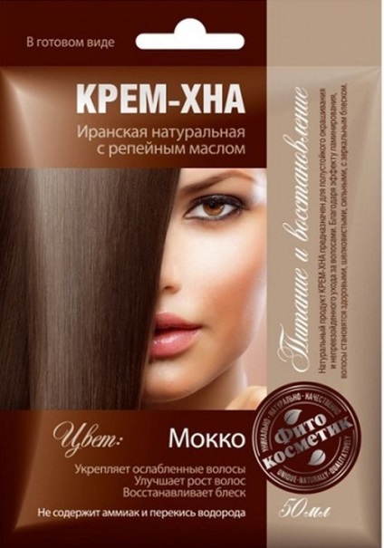 Cream-henna natural iranian cu mocha de brusture, ciocolată neagră și amară