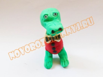 Gena crocodilă din plasticină - o lecție cu o fotografie pentru copii