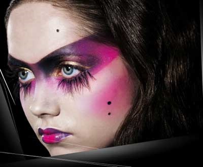 Make-up pentru Halloween top-10 elegant, jumătate foto fină