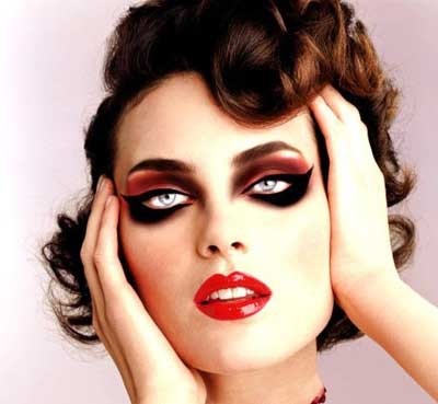 Make-up pentru Halloween top-10 elegant, jumătate foto fină