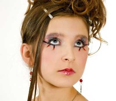 Make-up pentru Halloween top-10 elegant, jumătate foto fină