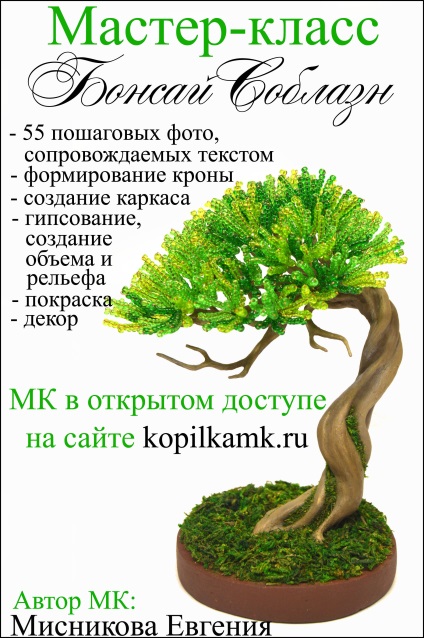 Maestru de clasă - tentația bonsai - o cutie de monede de cursuri de master în design cu margele