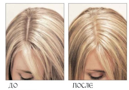 Meltarea și tonifierea părului brun deschis înainte și după procedură