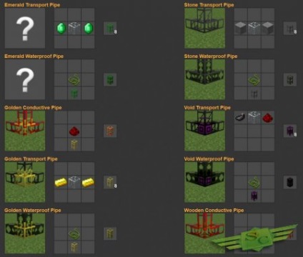 Mod buildcraft adaugă un număr imens de țevi la maincraft