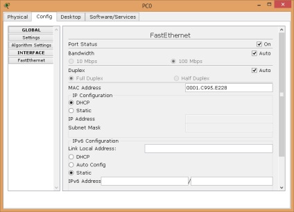 Configurarea serverului dhcp pe routerele cisco