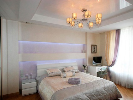 Stretch tavane în dormitor în Rostov-on-Don, prețurile de plafon în dormitor cu instalare