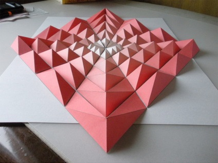 Origami din schema de hârtie a figurilor tridimensionale de la kota hiratsuka