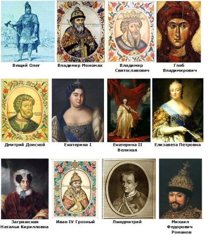 A híres halál utolsó szavai orosz hercegek, királyok, császárok