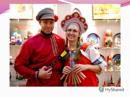 Prezentare pe tema tematica - frumusetea costumului folcloric rusesc - lectia de arta plastica din 6
