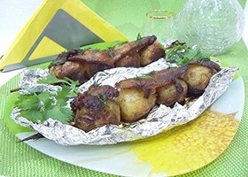 Shashlik recept fiatal burgonyára