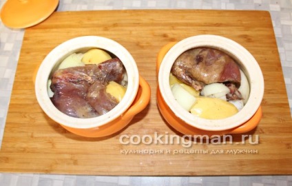 Ryabchik coaptă cu cartofi într-o oală - gătit pentru bărbați