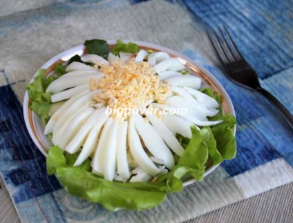 Chamomile salad recept fotóval, lépésről lépésre főzés