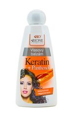 Egy sor panthenol és keratin