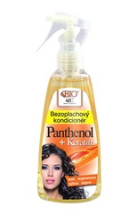 Egy sor panthenol és keratin