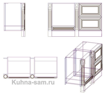 Metode de montare a coloanelor decorative în setul de bucătărie - kuhna-sam