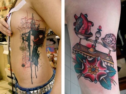Tatuaje scară fotografie - o constelație în tatuaj masculin și feminin, ducele