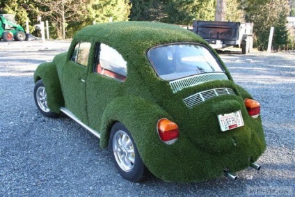 Vehicule uimitoare acoperite cu iarbă - mașini neobișnuite