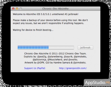 Actualizați absintul manual detaliat pentru jailbreak ipad 2 și iphone 4s pentru mac OS x și Windows - proiect