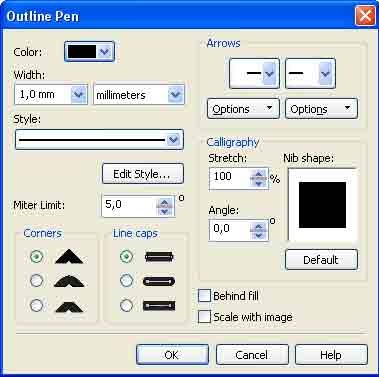 Lecțiile Coreldraw învață să lucreze cu instrumentul stilou, modele de desen - coreldraw - produse software