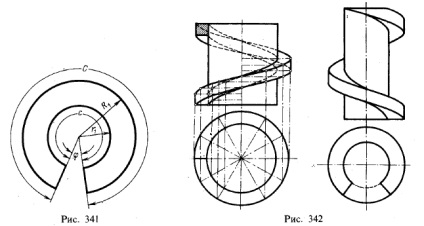 Suruburi de suprafete si suruburi, geometrie descriptiva