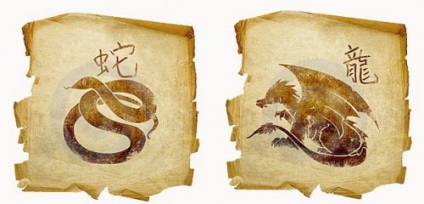 Serpii și dragon compatibil în dragoste, căsătorie pe un horoscop