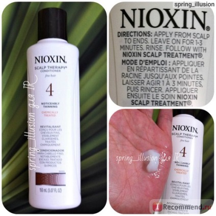 Programul cu 3 etape pentru sistemul de păr pentru păr de nioxină 4 (pentru o reducere semnificativă,