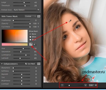 Bronz árnyalatú bőr a Photoshopban