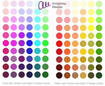 Tipuri de culori și palete de culori - de ce este important să le folosiți, algoritmi de imagine de stilisti de blog