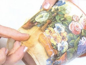 Decoupage öntöző kanna és virágcserép saját kezével (fotó)