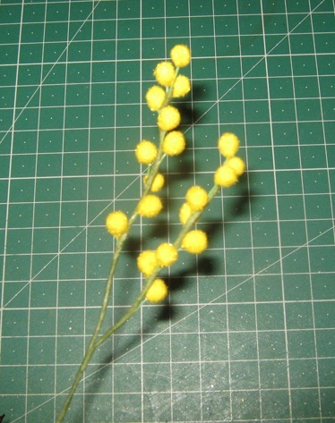 Mimóza virágok készítése a polimer agyagból
