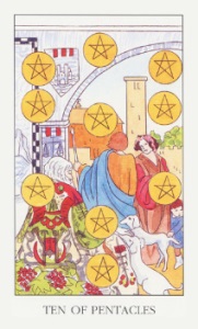 Zece pentacle de tarot