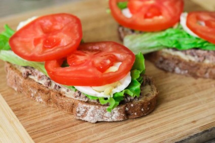 Rețete de sandvișuri dietetice, conținut caloric, decorațiuni