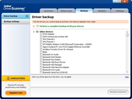 Driverscanner - a legfrissebb illesztőprogramok programja