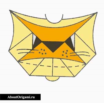 Pisica vorbind, fete de vorbire - scheme, pagina web despre origami din hartie