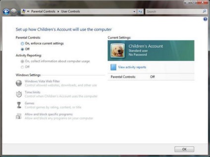 Instrumente de control parental în Windows Vista