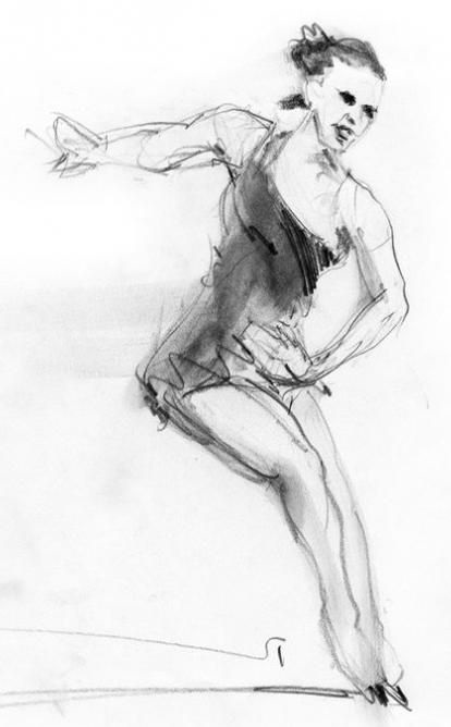 Hogyan rajzoljunk egy figura görkorcsolya mozgásban