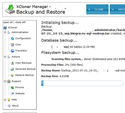 Cum de a face backup wordpress sau de backup și de a restabili un site