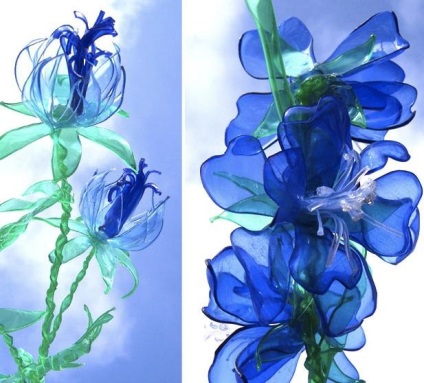 Hogyan készítsünk virágot egy műanyag palackból