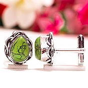 Cumpara cufflinks - iridescent - de la 925 de argint cu negru in magazinul online la targul maestrilor